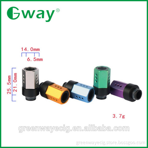 2015 wholesale colorful aluminum and derlin drip tip, 510 airflow control drip tip multi types individual package